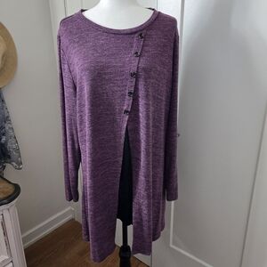 BloomChic Purple Tunic With Button Detail
